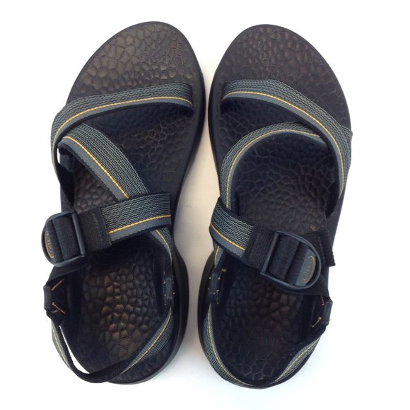 Chaco Updraft Bulloo Shadow Gray Striped Strappy Outdoor Sandals - Picture 9 of 15